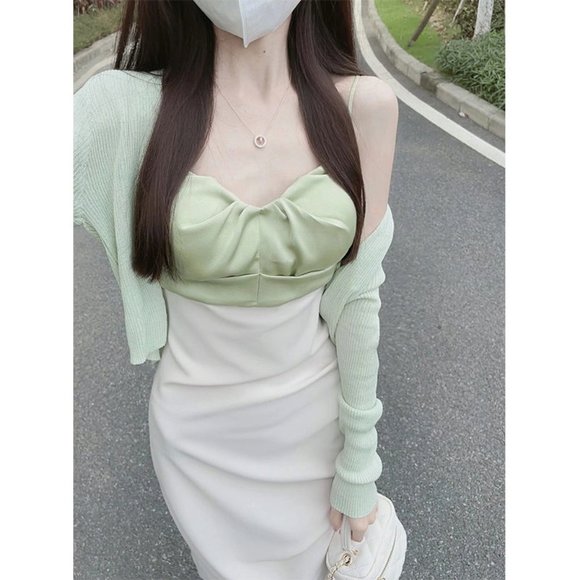 2022 autumn temperament is absolutely beautiful and thin high-grade suspenders s